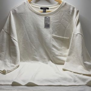 New forever21 large cream athletic top